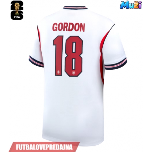 Lacne Muži Futbalové dres Anglicko Anthony Gordon #18 MS 2026 Krátky Rukáv - Domáci